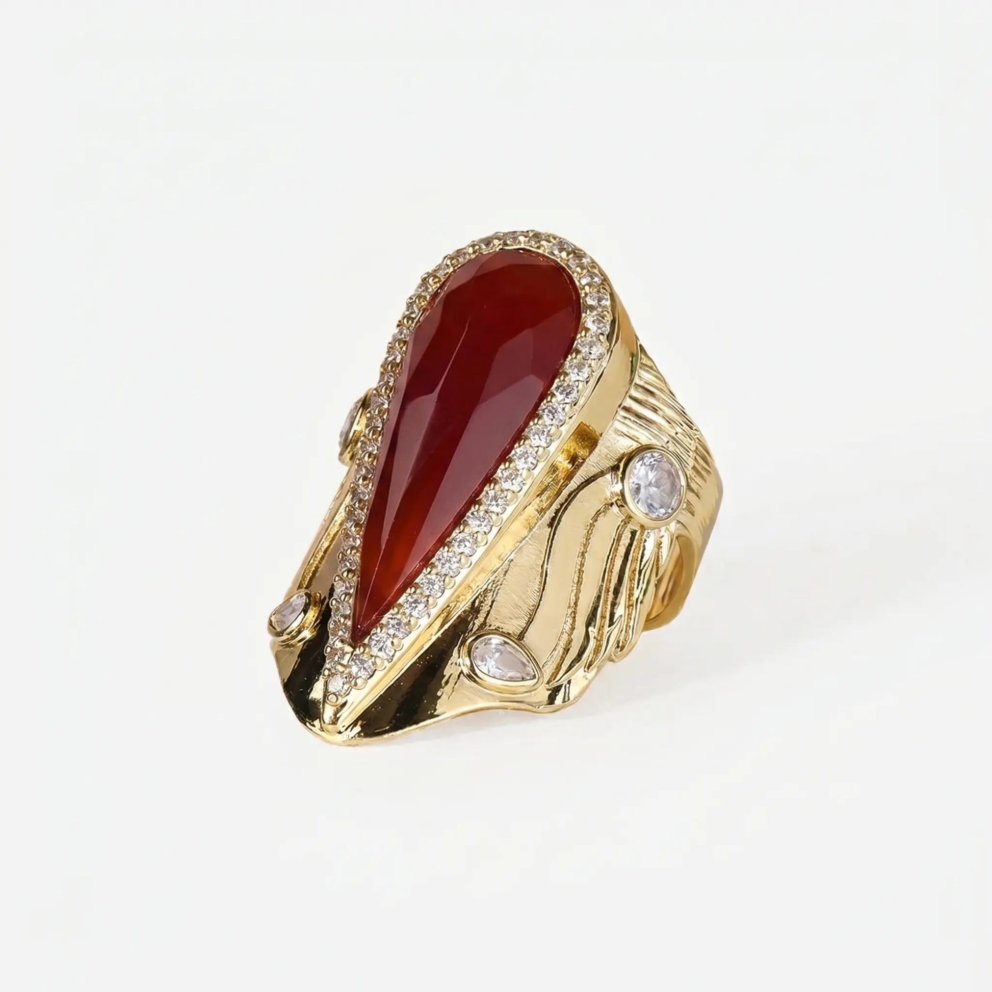 Iconic Teardrop Halo Ring - Voisson
