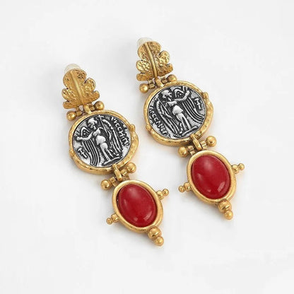 Imperial Flame Coin Earrings - Voisson