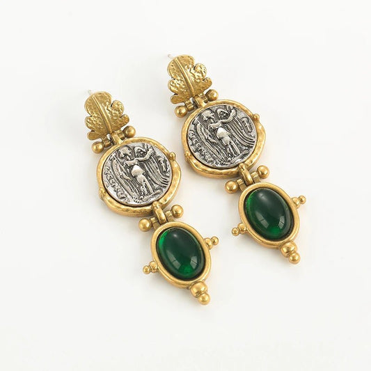 Imperial Flame Coin Earrings - Voisson