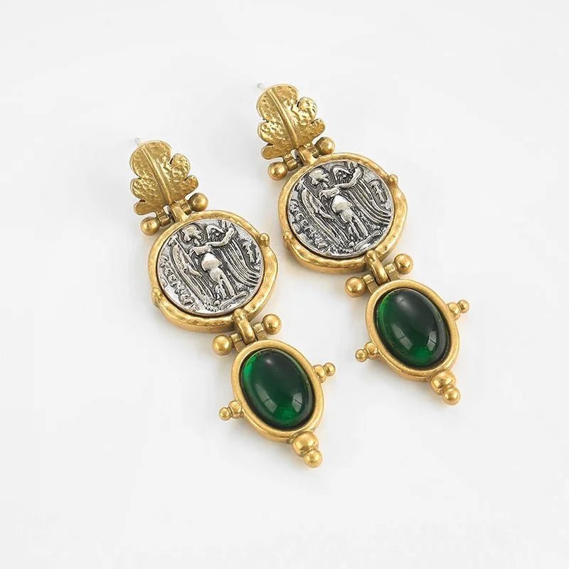 Imperial Flame Coin Earrings - Voisson