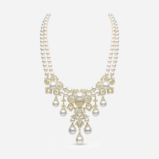 Imperial Pearl Cascade Necklace - Voisson