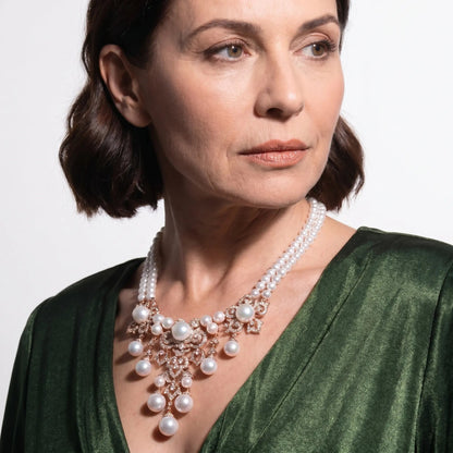 Imperial Pearl Cascade Necklace - Voisson