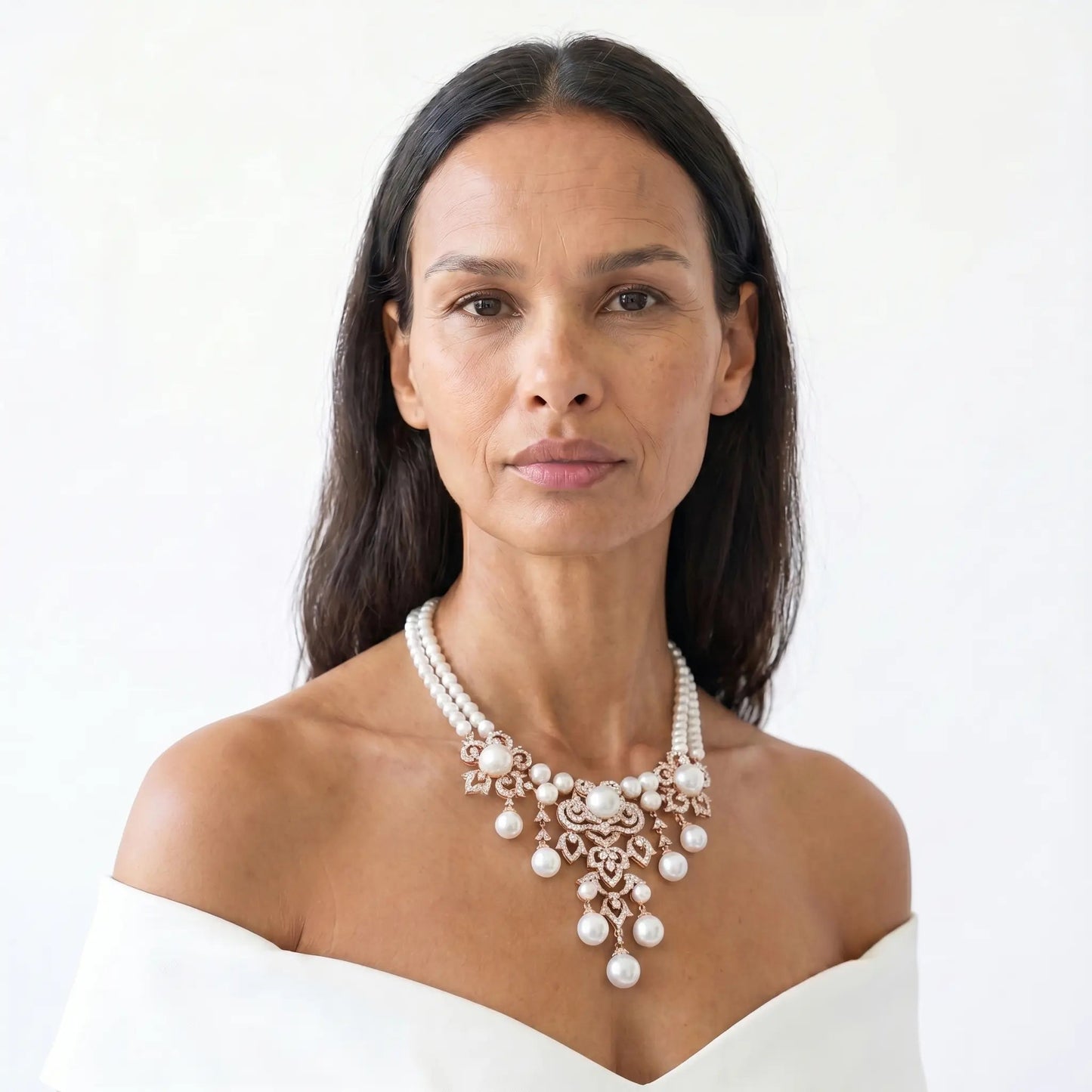 Imperial Pearl Cascade Necklace - Voisson