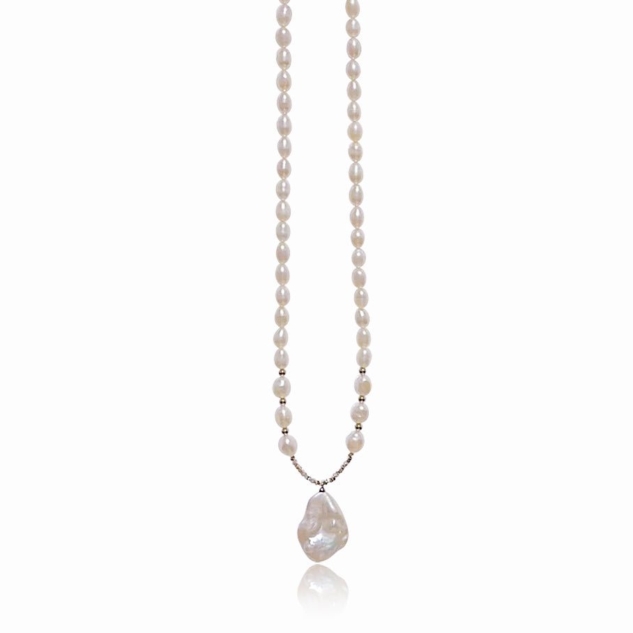 Ivory Drop Pearl Necklace - Voisson