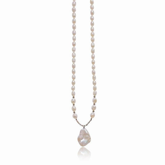 Ivory Drop Pearl Necklace - Voisson