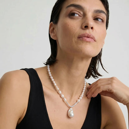 Ivory Drop Pearl Necklace - Voisson