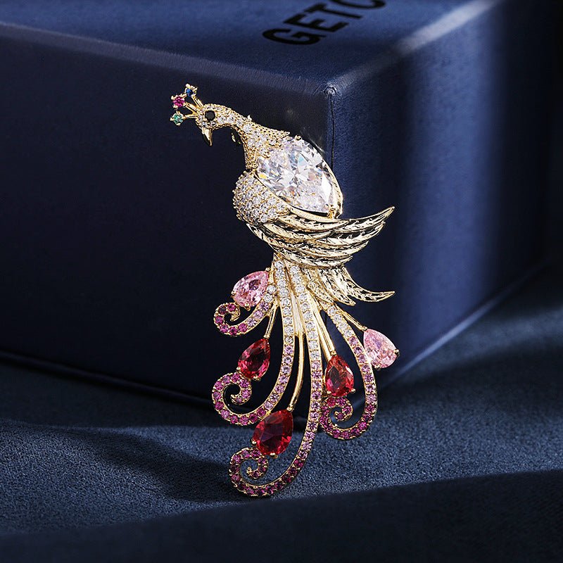 Jewelcrest Peacock Brooch - Voisson