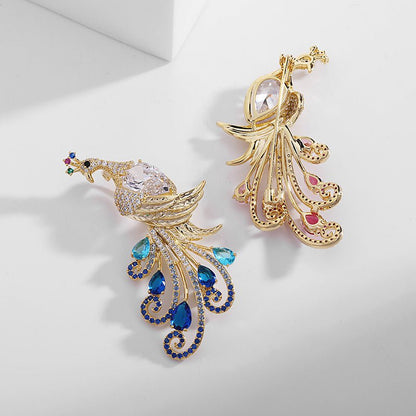 Jewelcrest Peacock Brooch - Voisson
