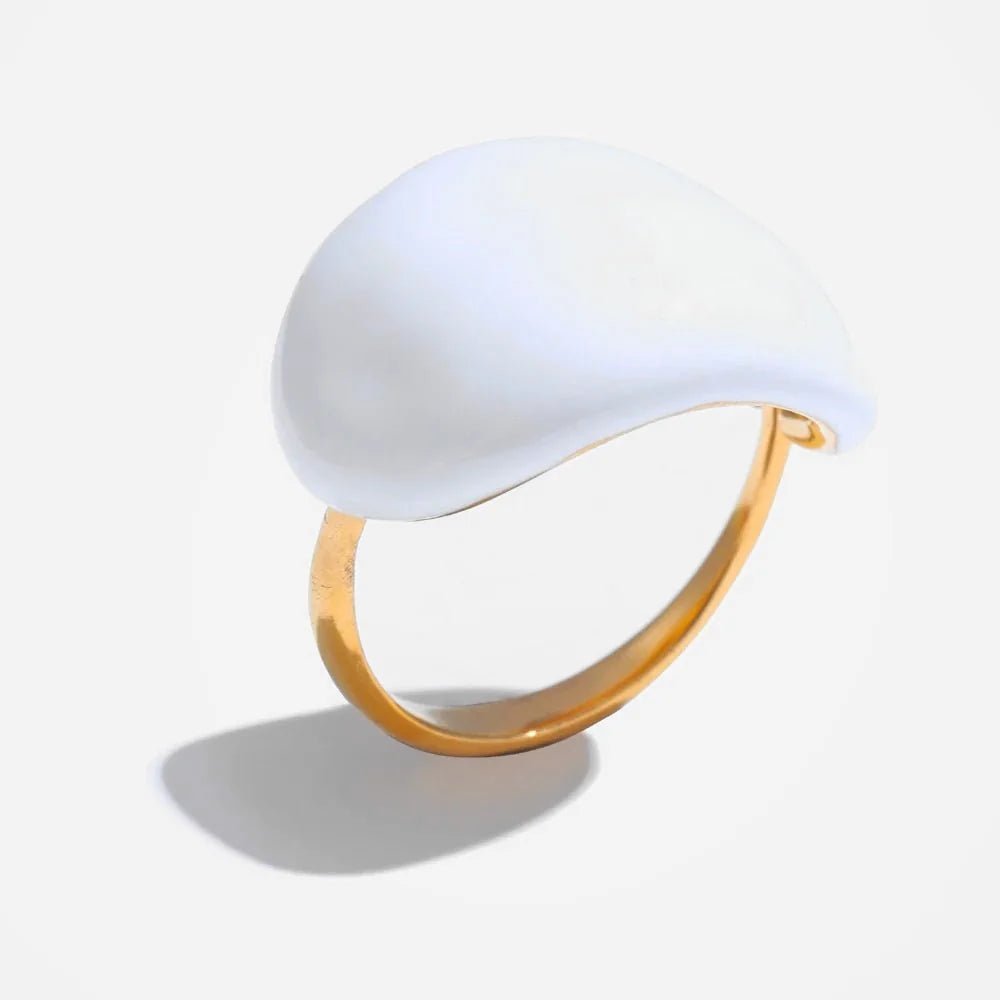 Lava Drop SS Enamel Ring - Voisson