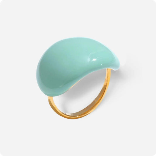 Lava Drop SS Enamel Ring - Voisson
