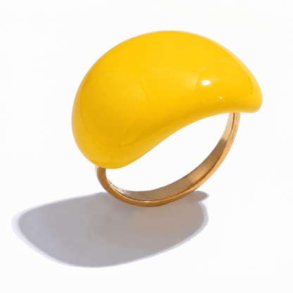 Lava Drop SS Enamel Ring - Voisson