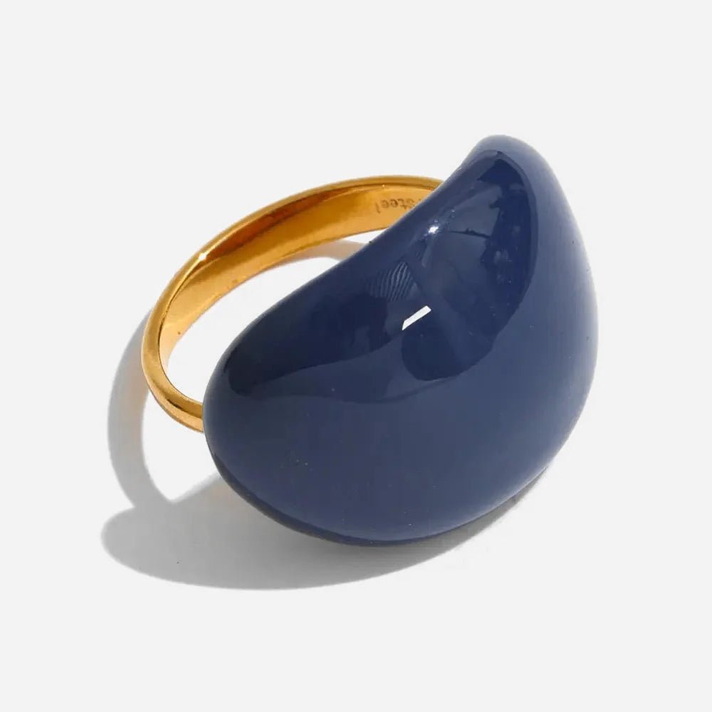Lava Drop SS Enamel Ring - Voisson