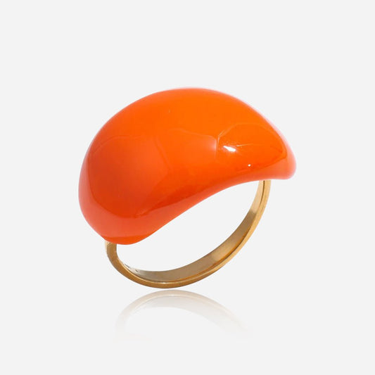Lava Drop SS Enamel Ring - Voisson