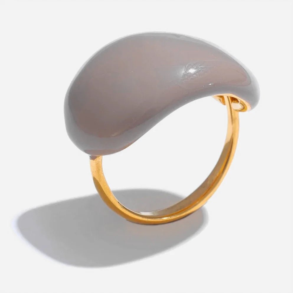 Lava Drop SS Enamel Ring - Voisson