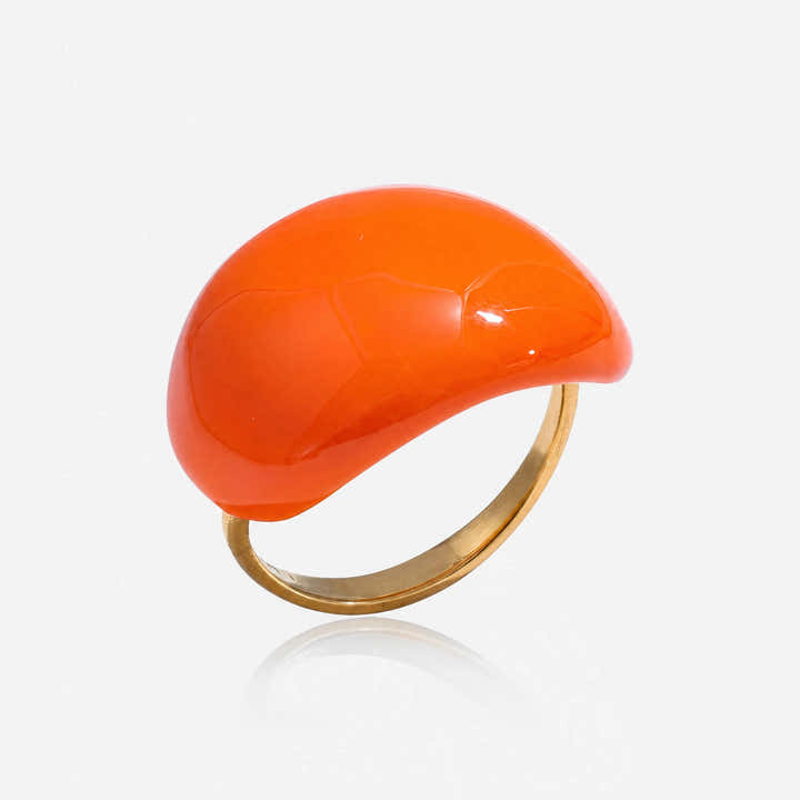 Lava Drop SS Enamel Ring - Voisson