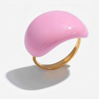 Lava Drop SS Enamel Ring - Voisson