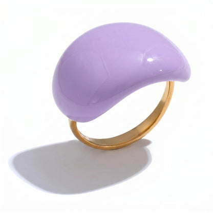 Lava Drop SS Enamel Ring - Voisson