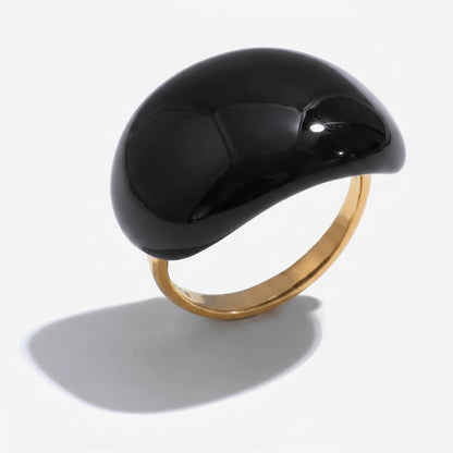 Lava Drop SS Enamel Ring - Voisson