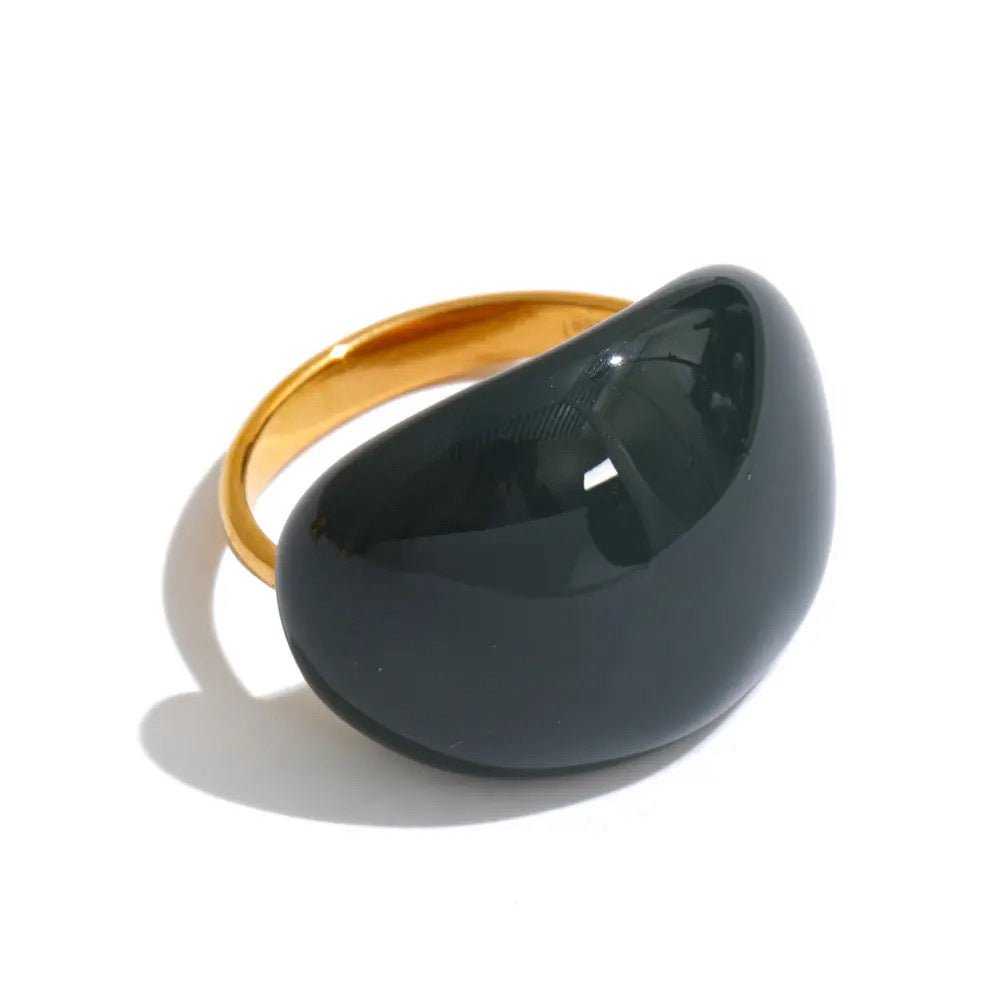 Lava Drop SS Enamel Ring - Voisson
