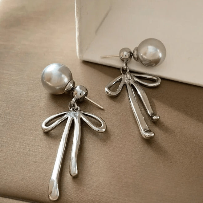 LopsidedLumina Pearl Drop Earrings - Voisson