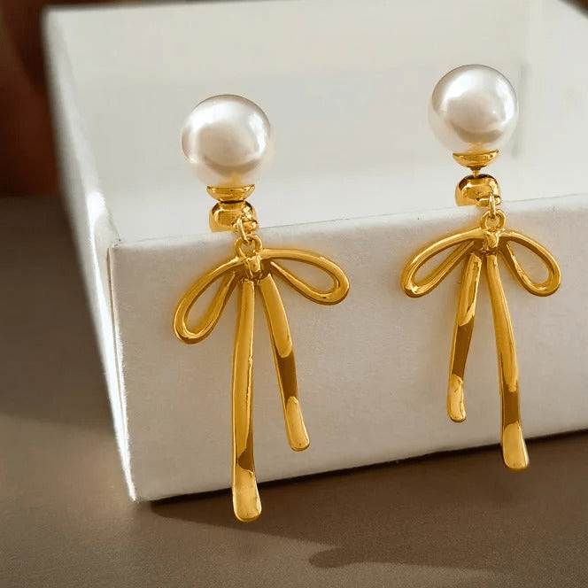 LopsidedLumina Pearl Drop Earrings - Voisson