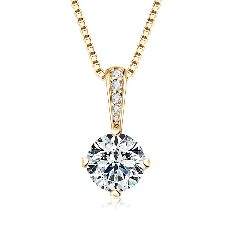 Lumen S925 Silver 1Ct Moissanite Pendant Necklace - Voisson