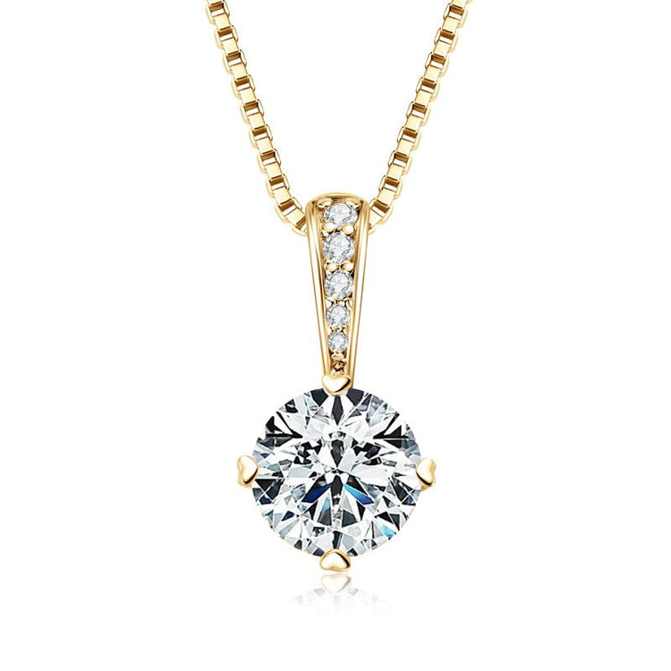 Lumen S925 Silver 1Ct Moissanite Pendant Necklace - Voisson