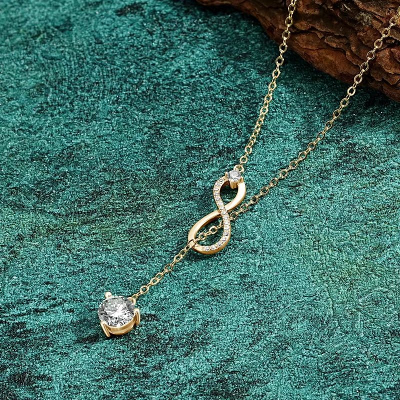 Luminous Infinity Drop Necklace - Voisson