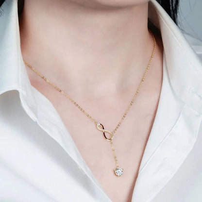 Luminous Infinity Drop Necklace - Voisson