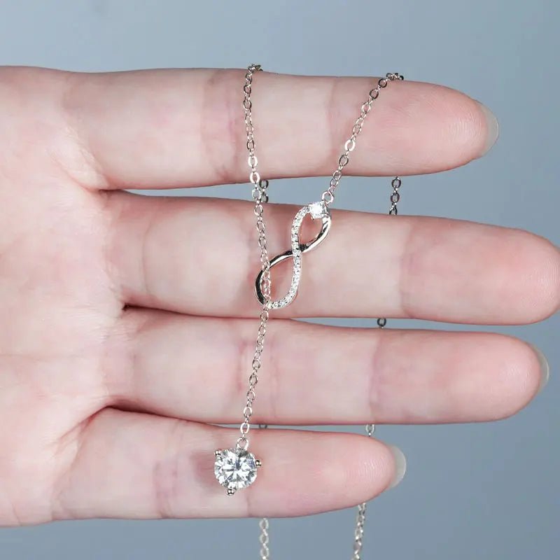 Luminous Infinity Drop Necklace - Voisson