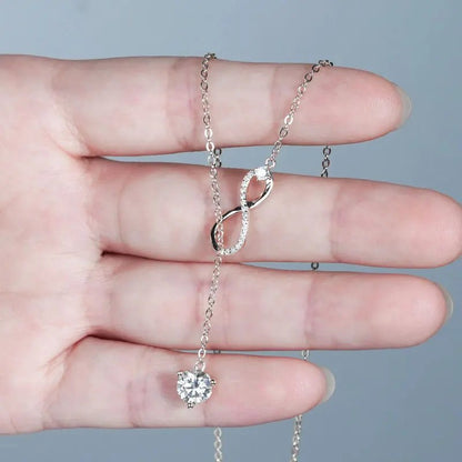 Luminous Infinity Drop Necklace - Voisson