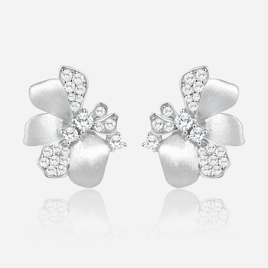 Luminous Orchid 925 Silver Earrings - Voisson