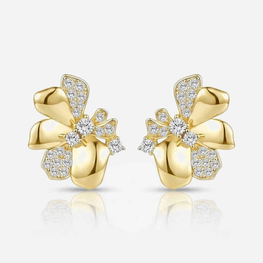 Luminous Orchid 925 Silver Earrings - Voisson