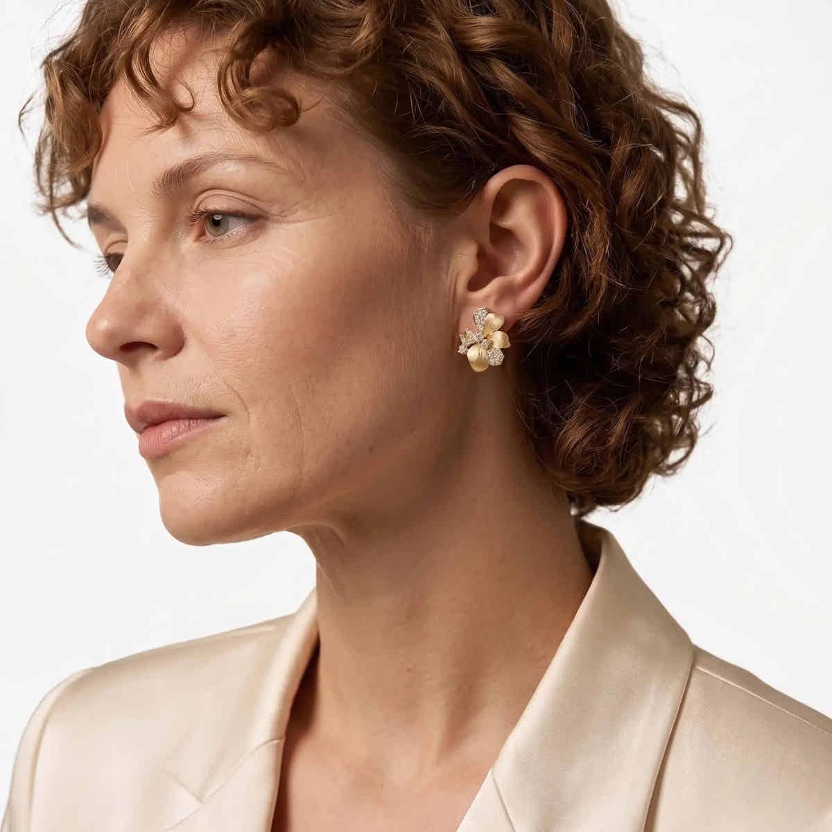 Luminous Orchid 925 Silver Earrings - Voisson