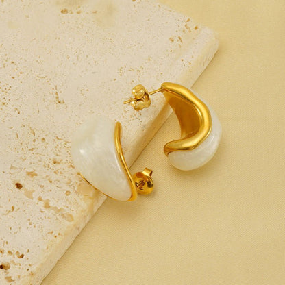 Luna Curve Earrings - Voisson