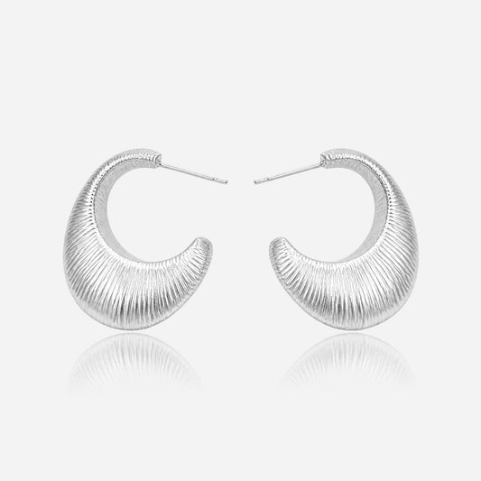 Luna Curve Hoop Earrings - Voisson