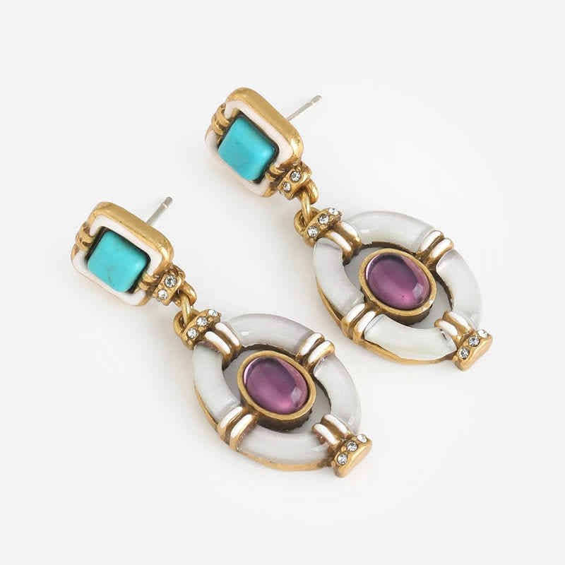 Luna Frame Drop Earrings - Voisson