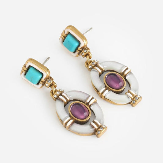 Luna Frame Drop Earrings - Voisson