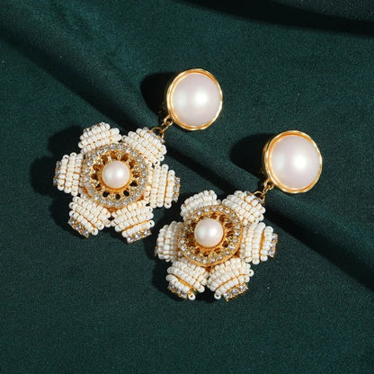 Lustre Bloom Clip On Earrings - Voisson
