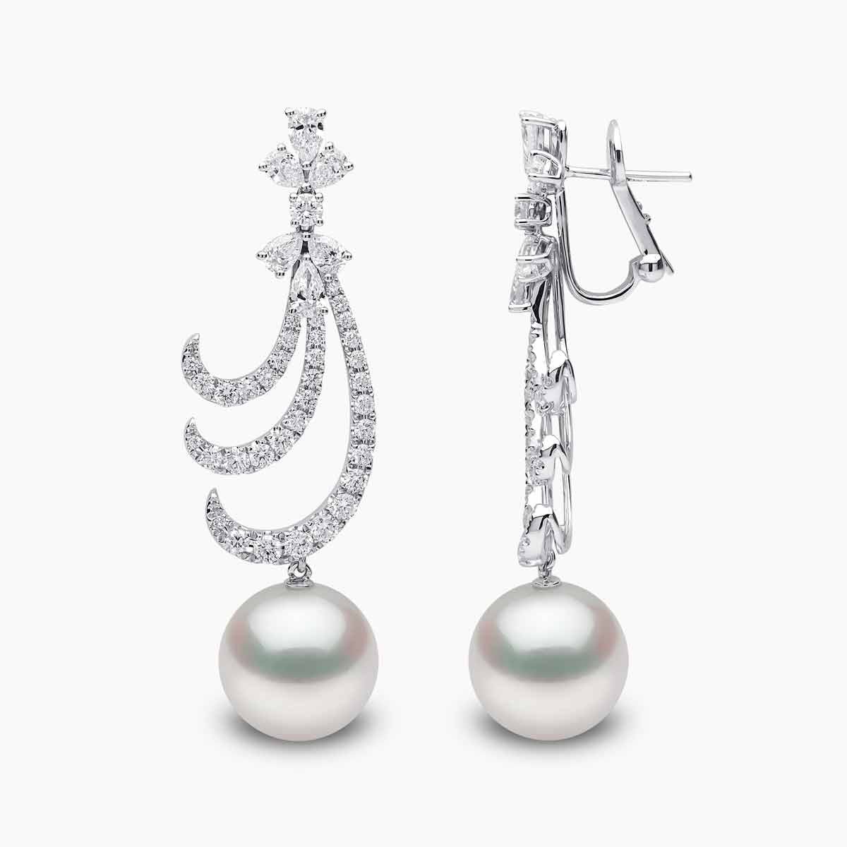 Luxe Lariat Pearl Earrings - Voisson