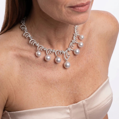Luxe Lariat Pearl Necklace - Voisson