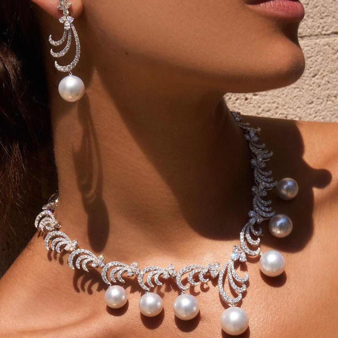 Luxe Lariat Pearl Necklace - Voisson