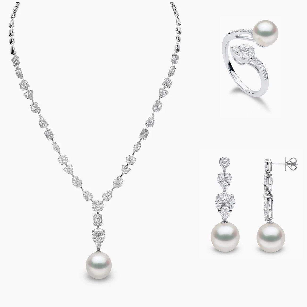 Luxe Solitaire Pearl Earrings - Voisson