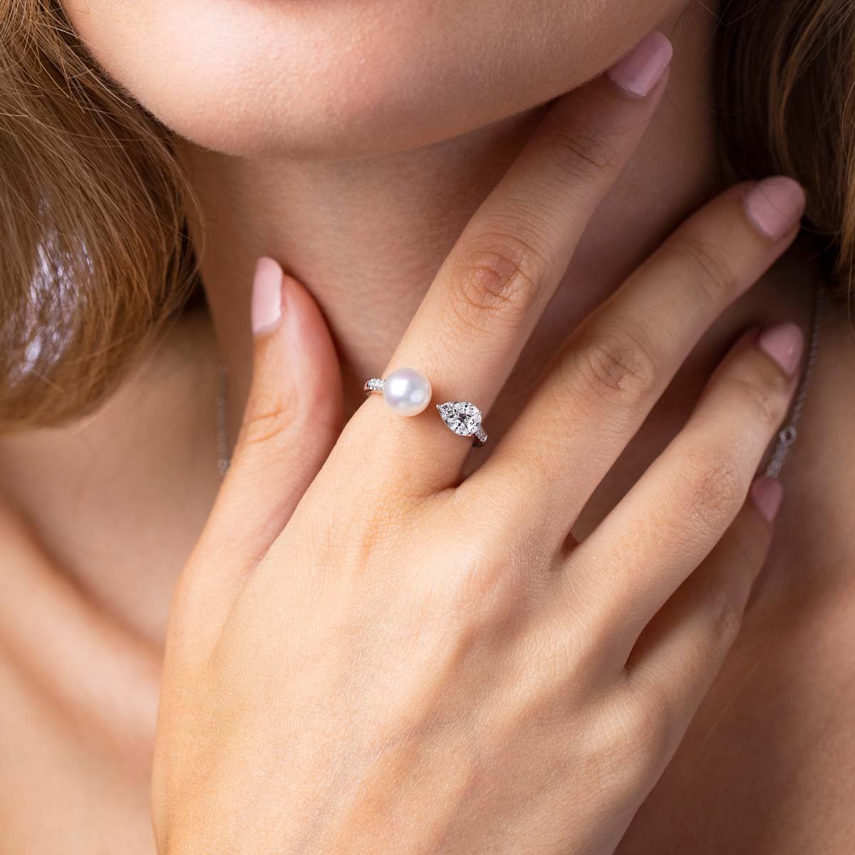 Luxe Solitaire Pearl Ring - Voisson