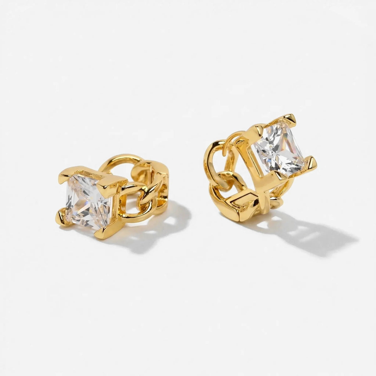 LuxeLink Glass Square Earrings - Voisson