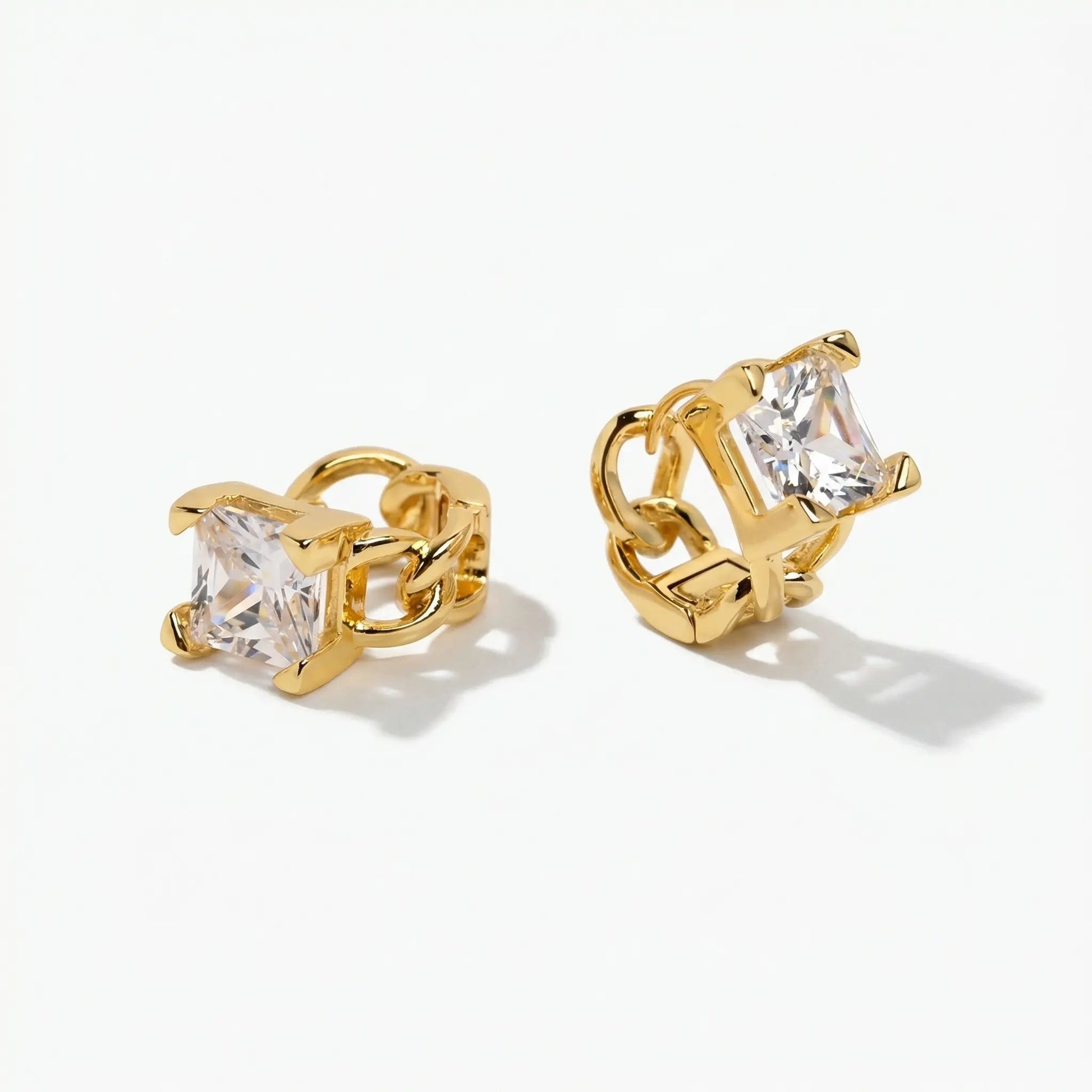 LuxeLink Glass Square Earrings - Voisson