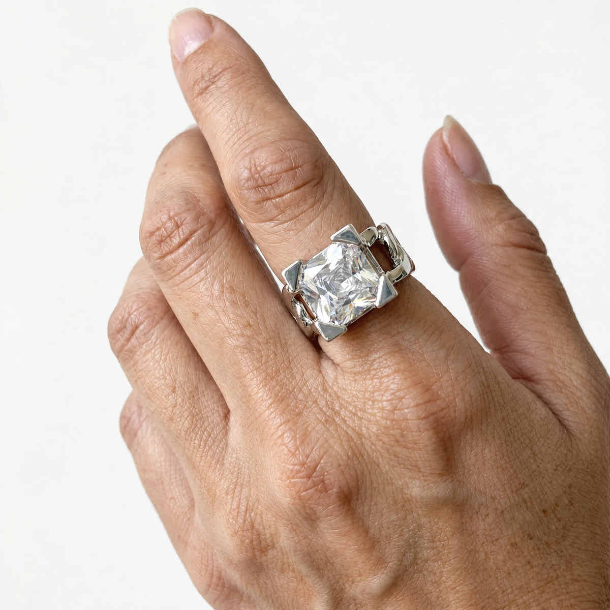 LuxeLink Glass Square Ring - Voisson
