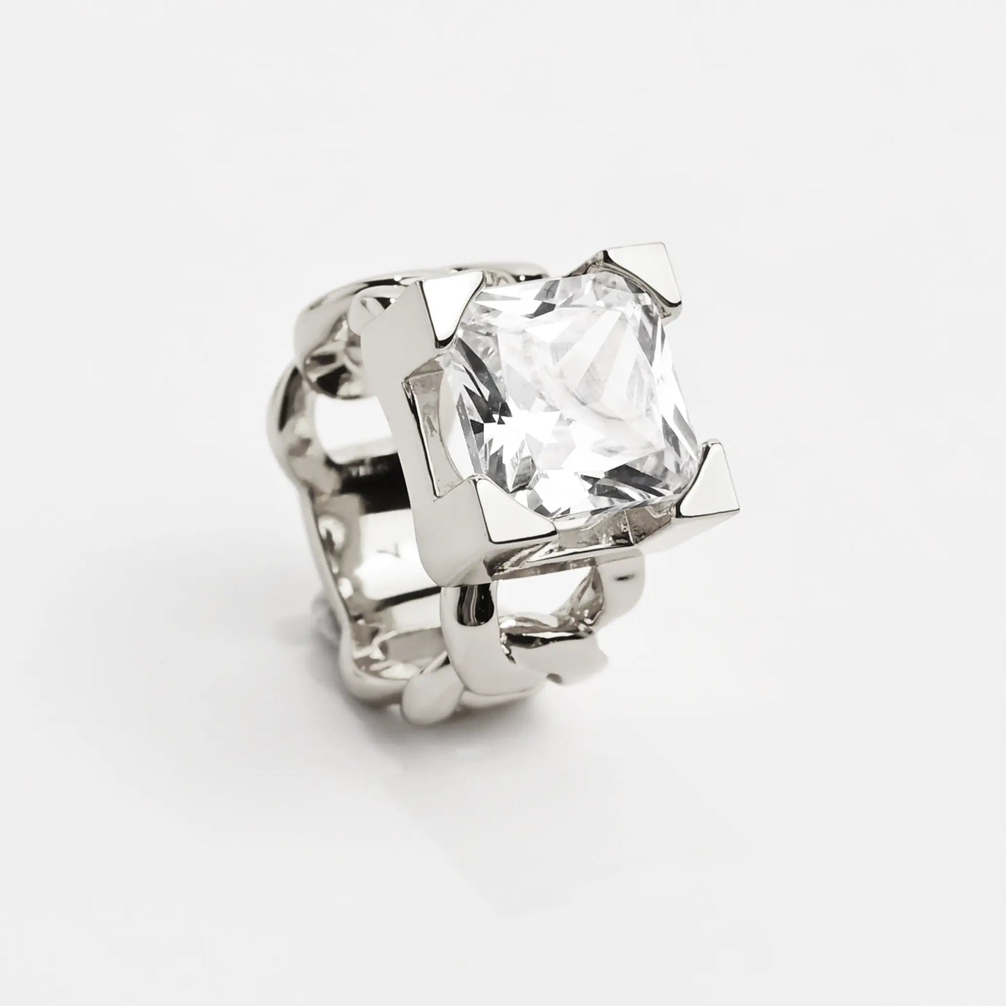 LuxeLink Glass Square Ring - Voisson