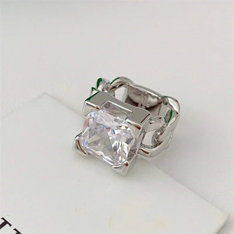 LuxeLink Glass Square Ring - Voisson