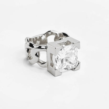 LuxeLink Glass Square Ring - Voisson